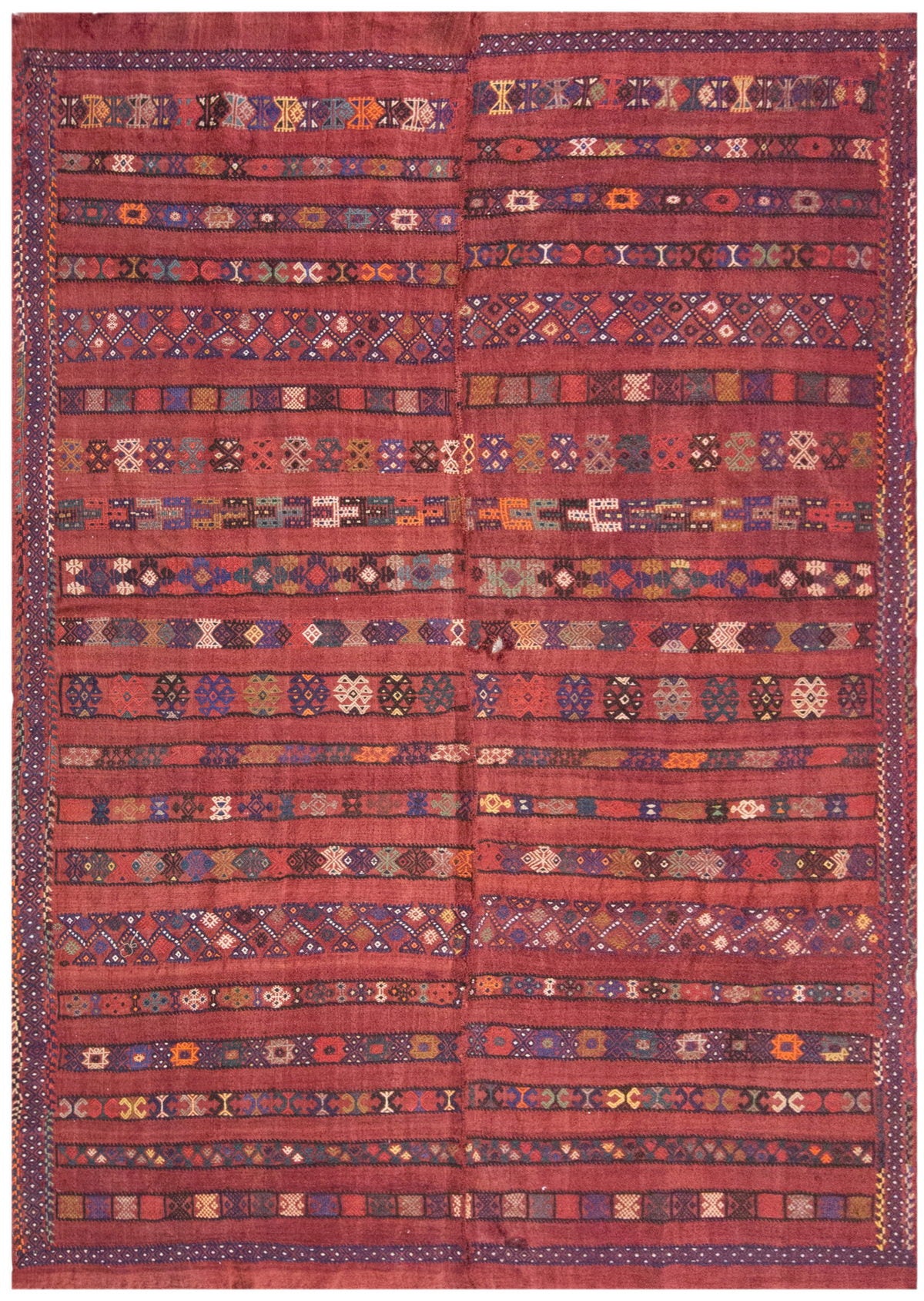 Vintage Large Cicim Rug, 208 x 296 cm / 7 x 9.9 feet