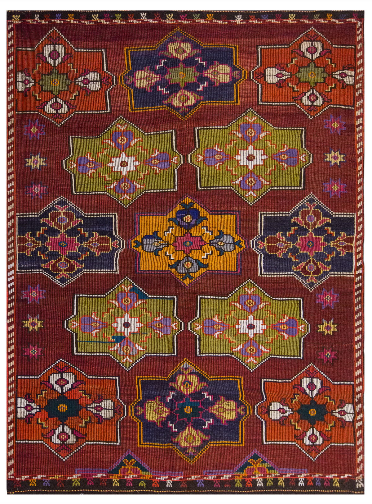 Vintage Large Cicim Rug, 214 x 278 cm / 7 x 9.1 feet