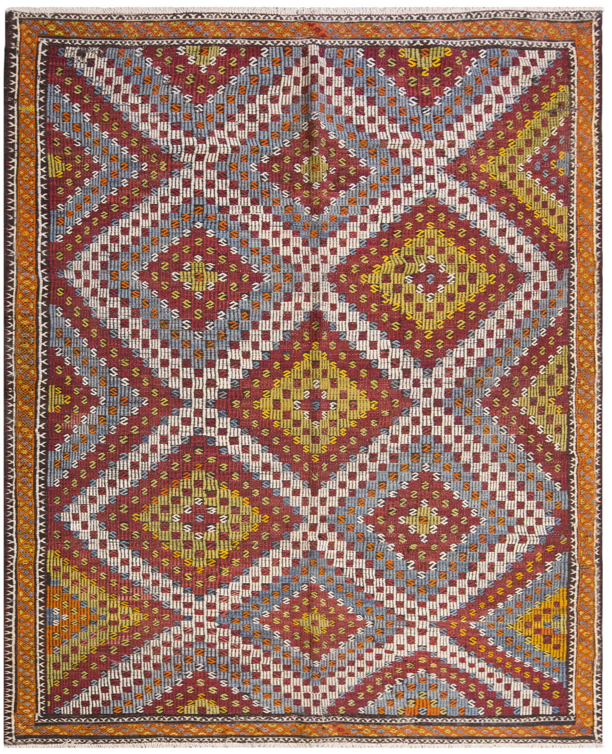 Vintage Large Cicim Rug, 282 x 313 cm /9.3 x 10.3 feet