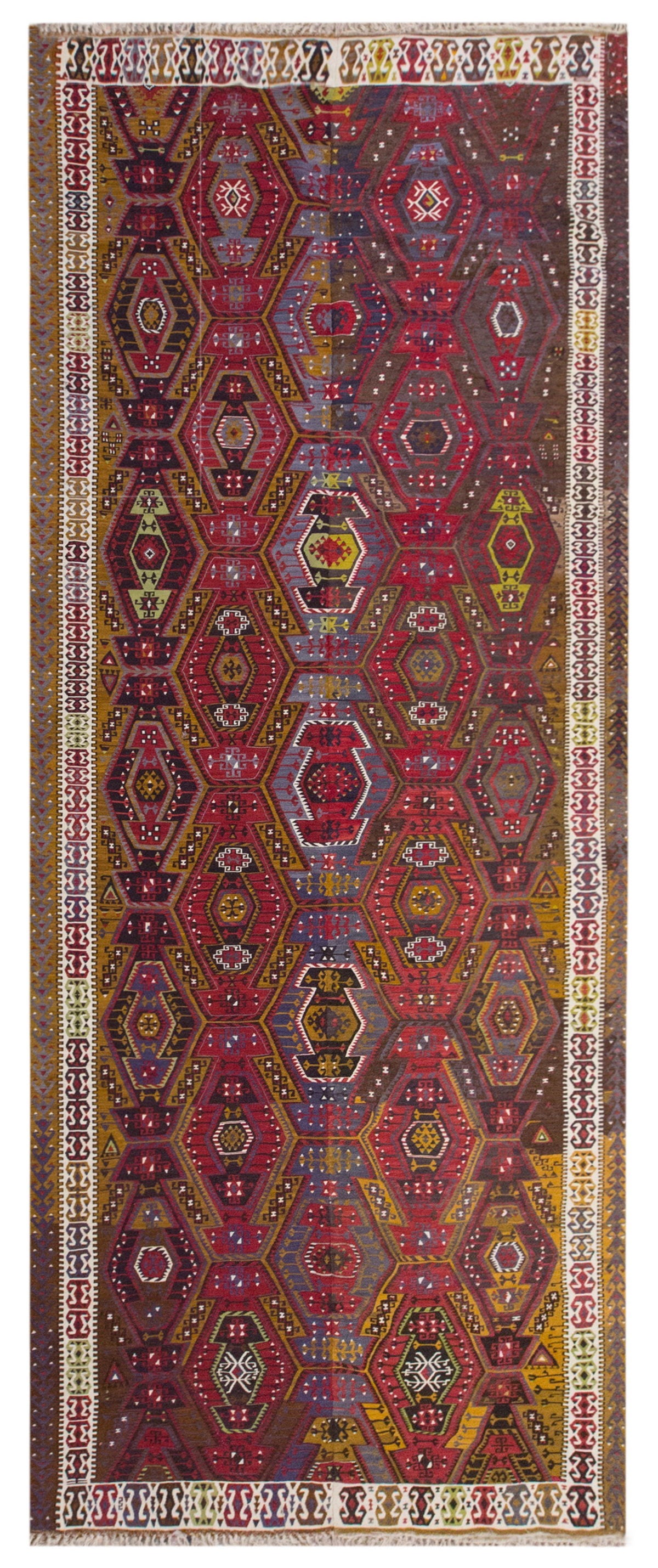 Vintage Large Kayseri Avşar Kilim, 174 x 428 cm / 5.9 x 14 ft Kilim