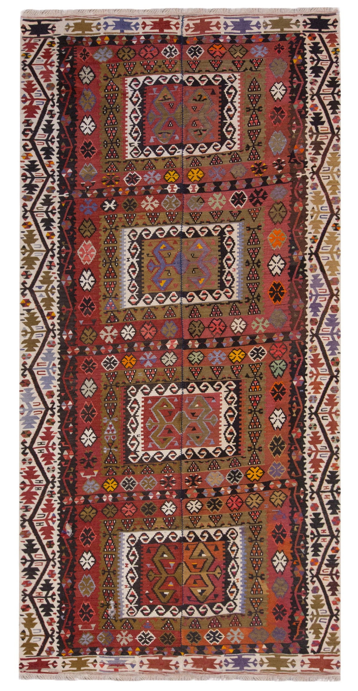 Vintage Large Kayseri Avşar Kilim, 176 x 346 cm / 5.9 x 11.4 ft Kilim
