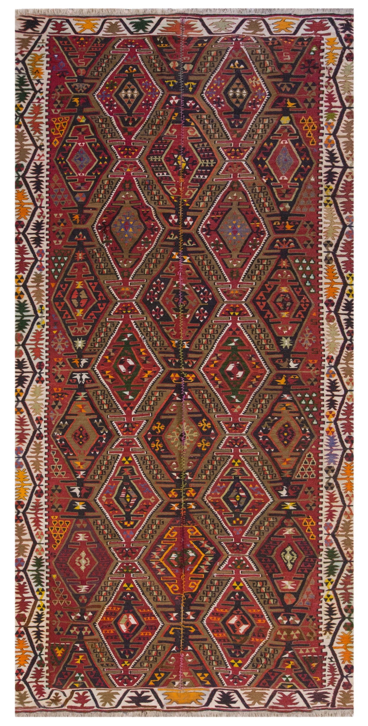 Vintage Large Kayseri Kilim, 170 x 350 cm / 5.7 x 11.6 ft Kilim