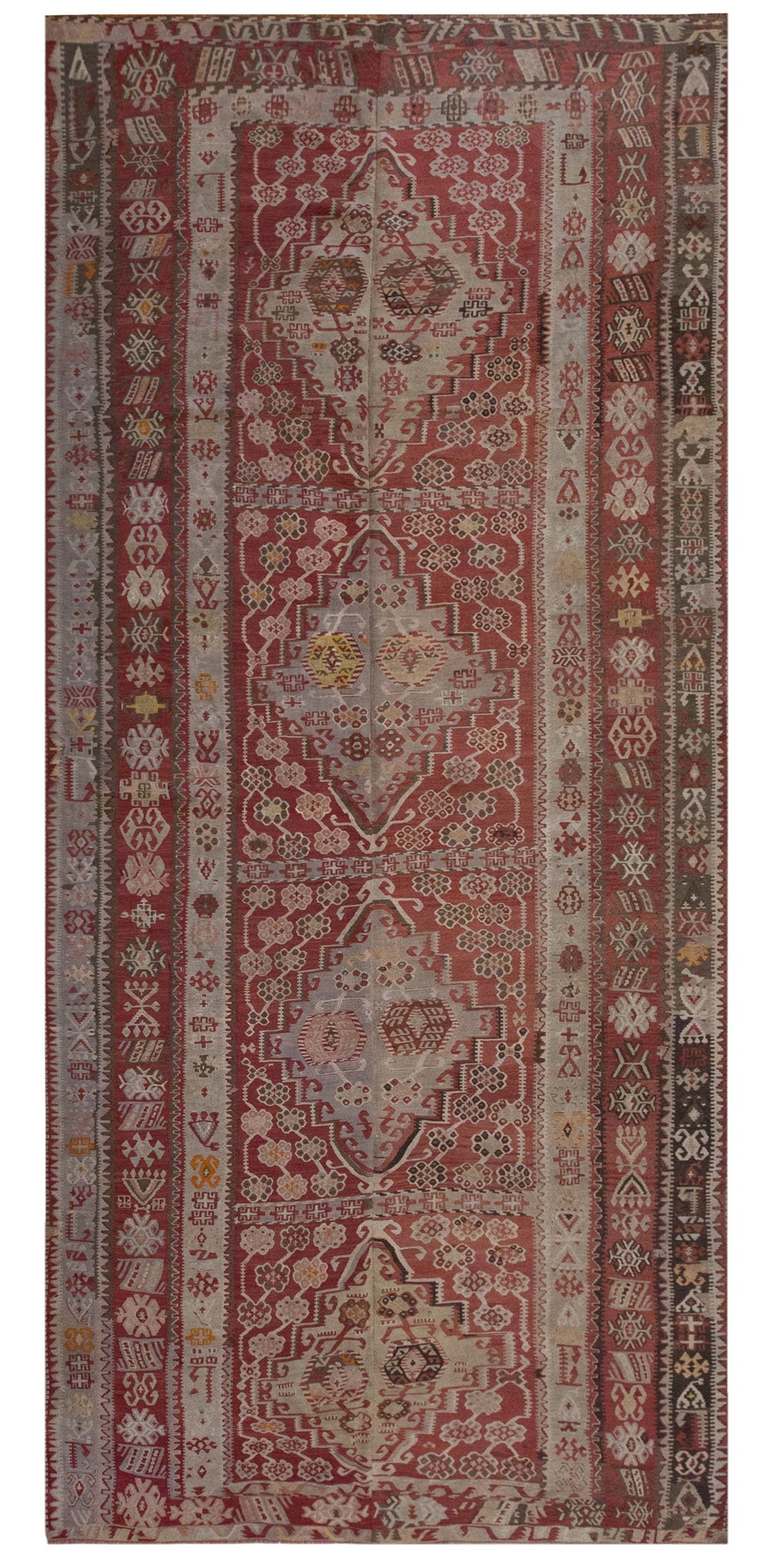 Vintage Large Kayseri Kilim, 199 x 452 cm / 6.6 x 15 ft Kilim