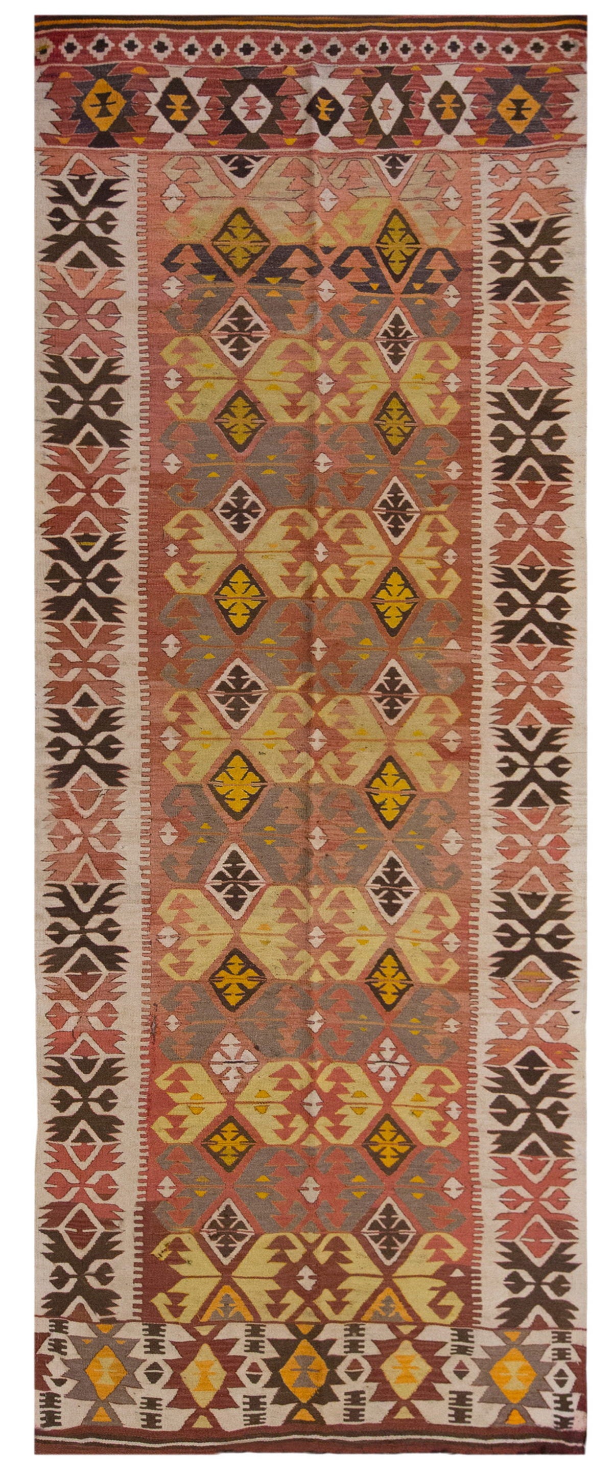 Vintage Large Konya Kilim, 126 x 323 cm / 4.2 x 10.7 ft Kilim