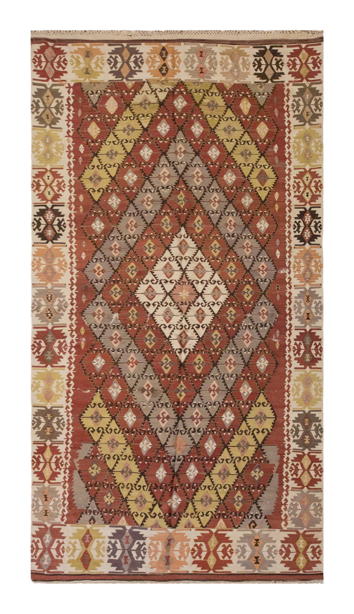 Vintage Large Konya Kilim, 171 x 431 cm / 5.7 x 14.2 ft Kilim