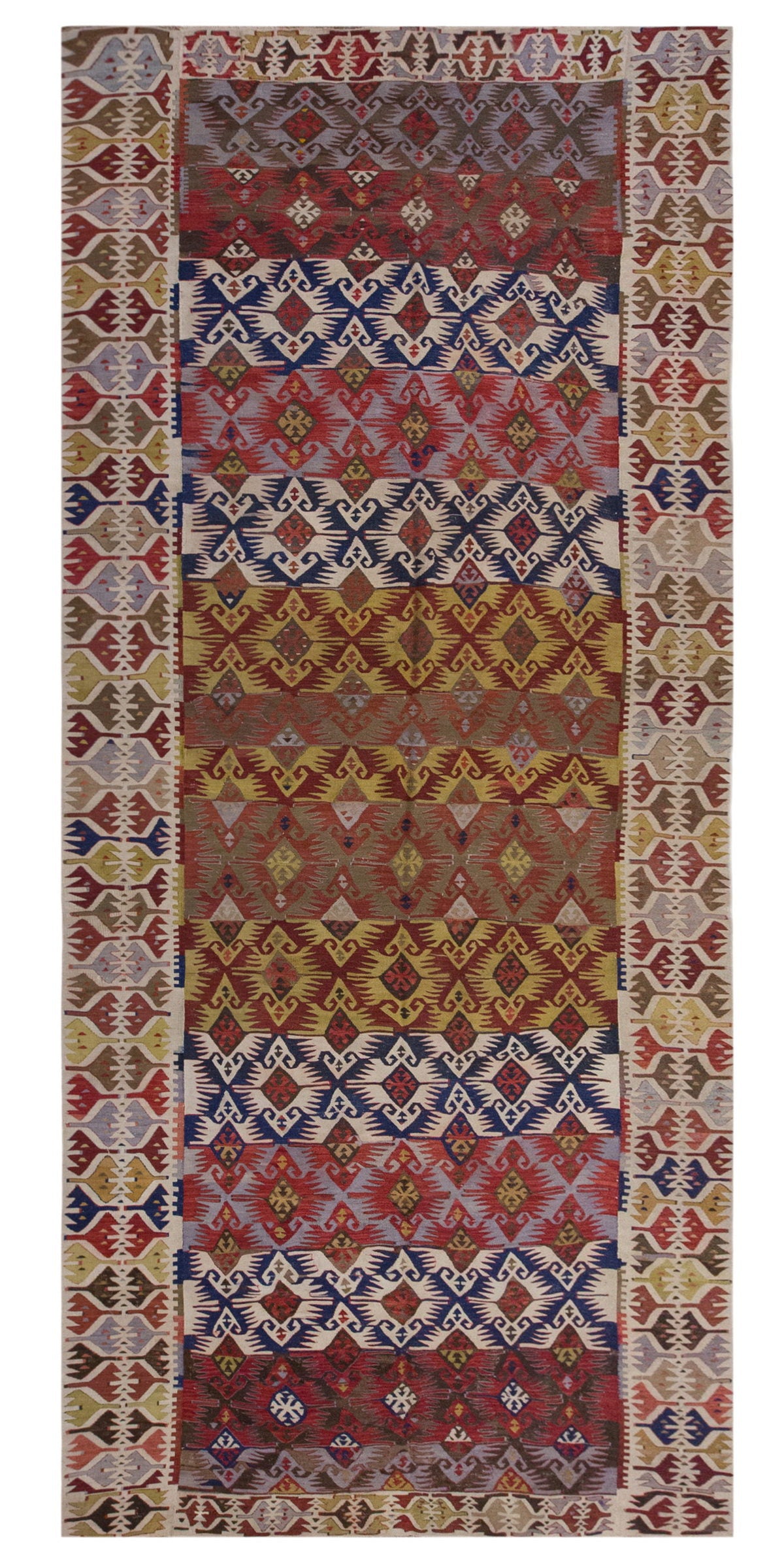 Vintage Large Konya Kilim, 192 x 436 cm / 6.4 x 14.4 ft Kilim
