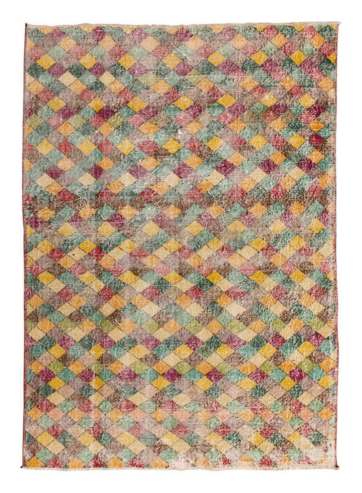 Vintage Large Rug, Oushak Area Rug 5' x 7'5" feet 152 x 225 cm