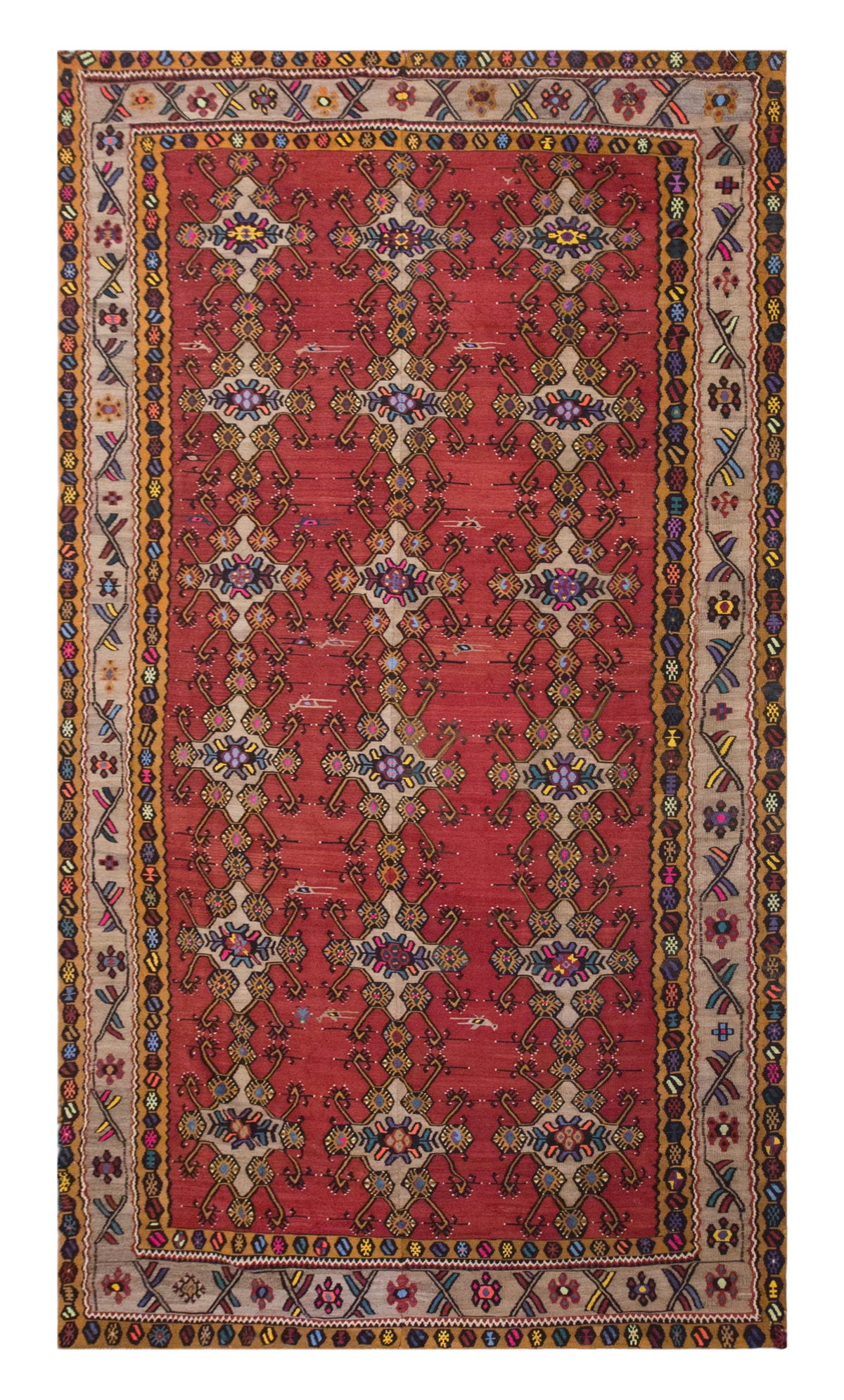 Vintage Large Sivas Kilim, 220 x 434 cm / 7.3 x 14.3 ft Kilim