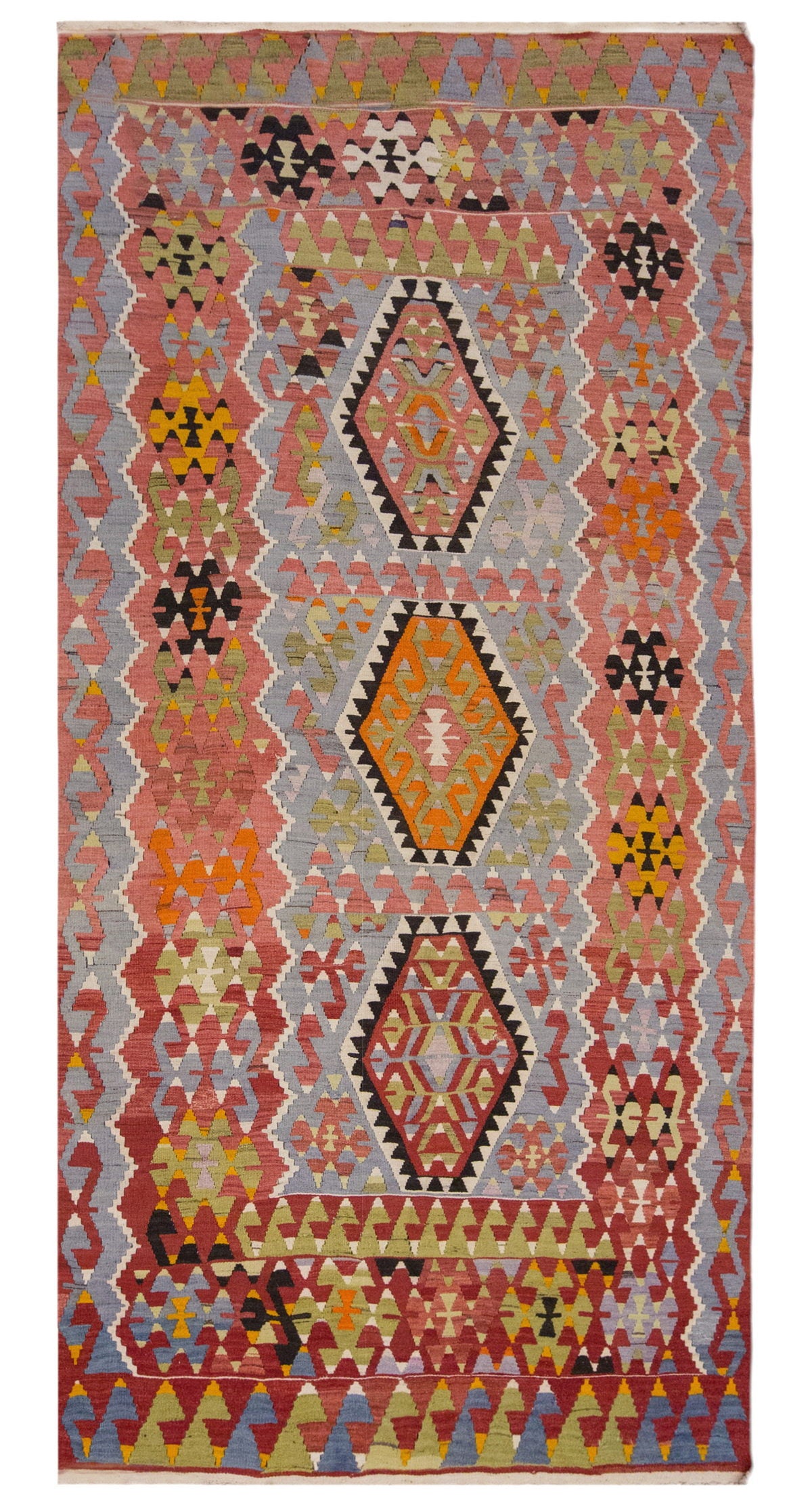 Vintage Large Uşak Eşme Kilim, 162 x 326 cm / 5.4 x 10.8 ft Kilim
