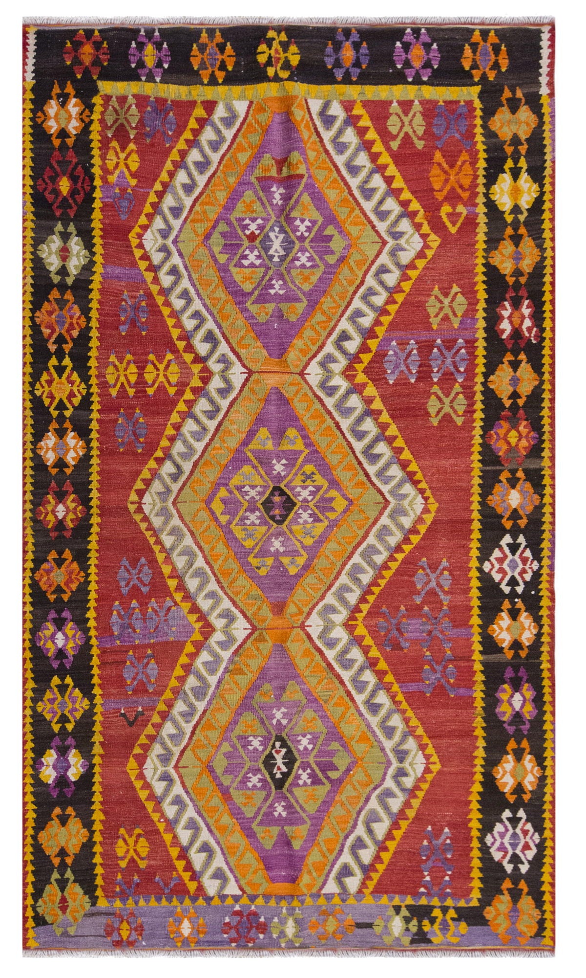 Vintage Large Western Anatolia Kilim, 176 x 304 cm / 5.9 x 10 ft Kilim