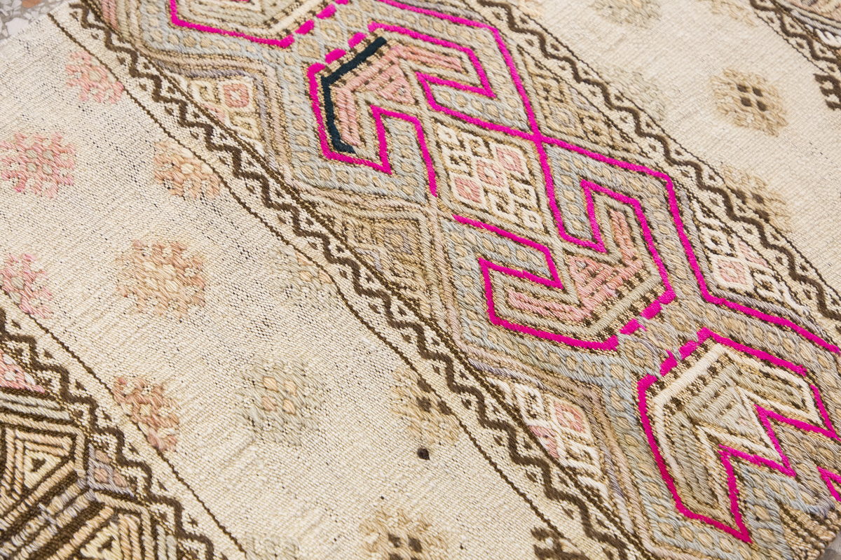 Vintage Nomadic Yörük Kilim, 67 x 124 cm ≈ 2.2 x 4.08 ft