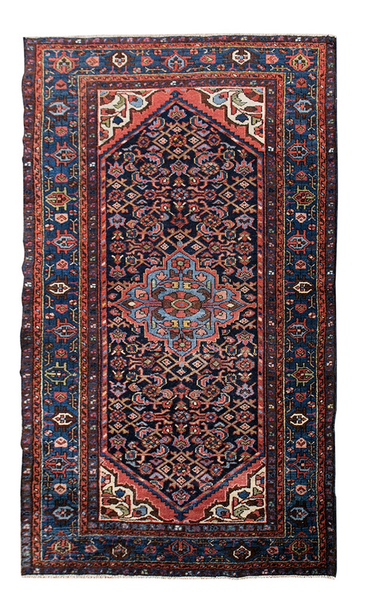 Vintage Rug 3'10" x 6'8" feet 117 x 204 cm