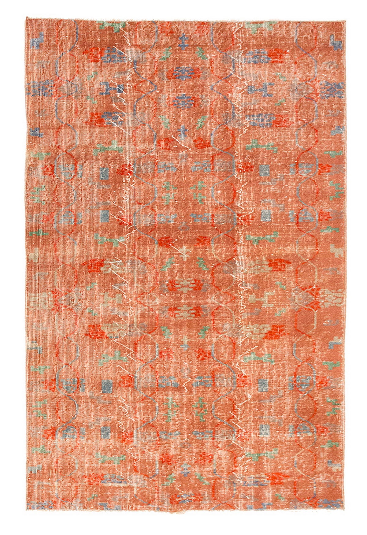 Vintage Rug 3'10" x 7'1" feet 117 x 216 cm