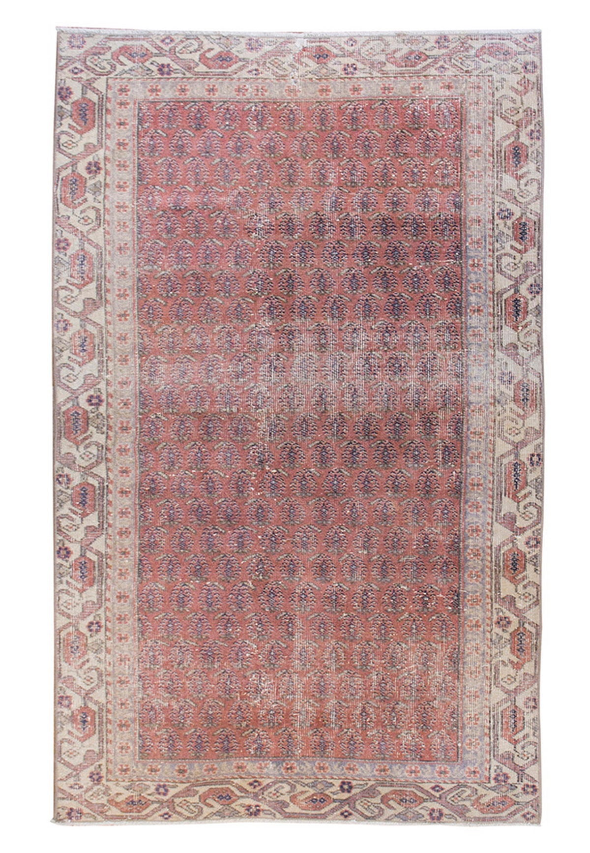 Vintage Rug 3'5" x 6'4" feet 104 x 192 cm