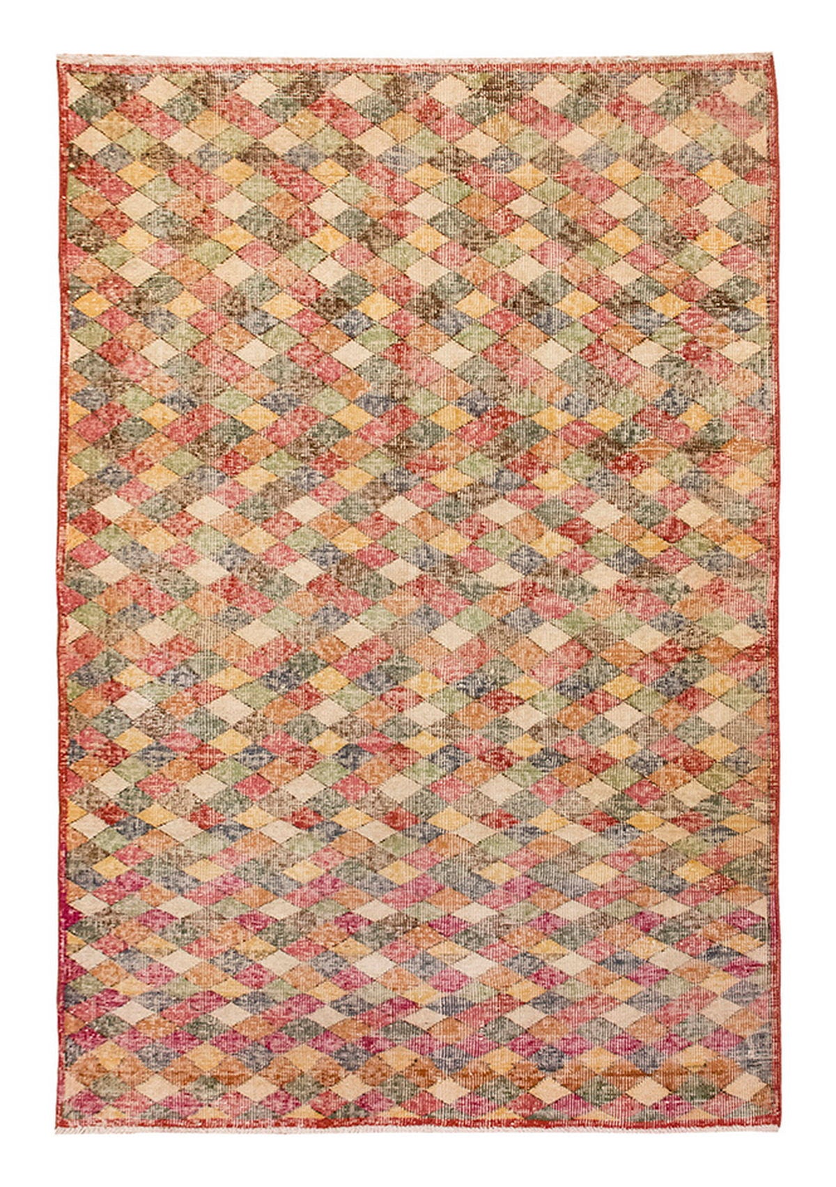 Vintage Rug 4'4" x 7'1" feet 132 x 215 cm