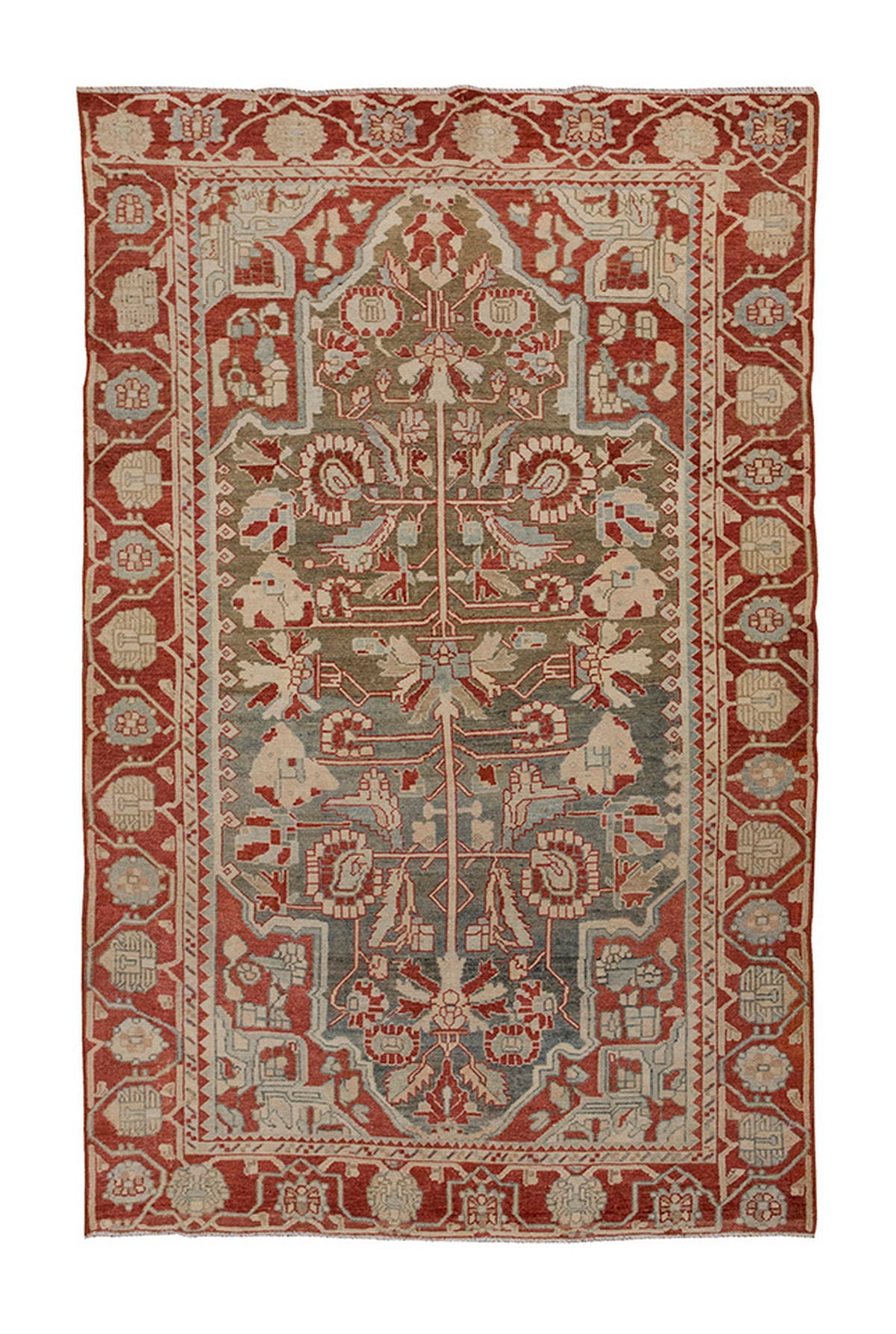 Vintage Rug 4'6" x 7' feet 136 x 214 cm