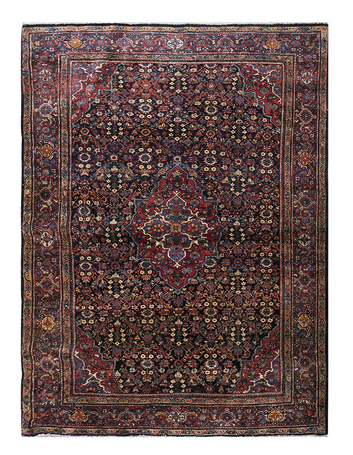 Vintage Rug 4'6" x 7' feet 136 x 214 cm