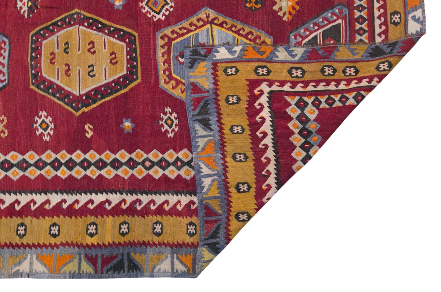 Vintage Sivas Şarkışla Kilim Rug, 5.7x10.7 ft, 175x325 cm, Handwoven Turkish Wool Kilim