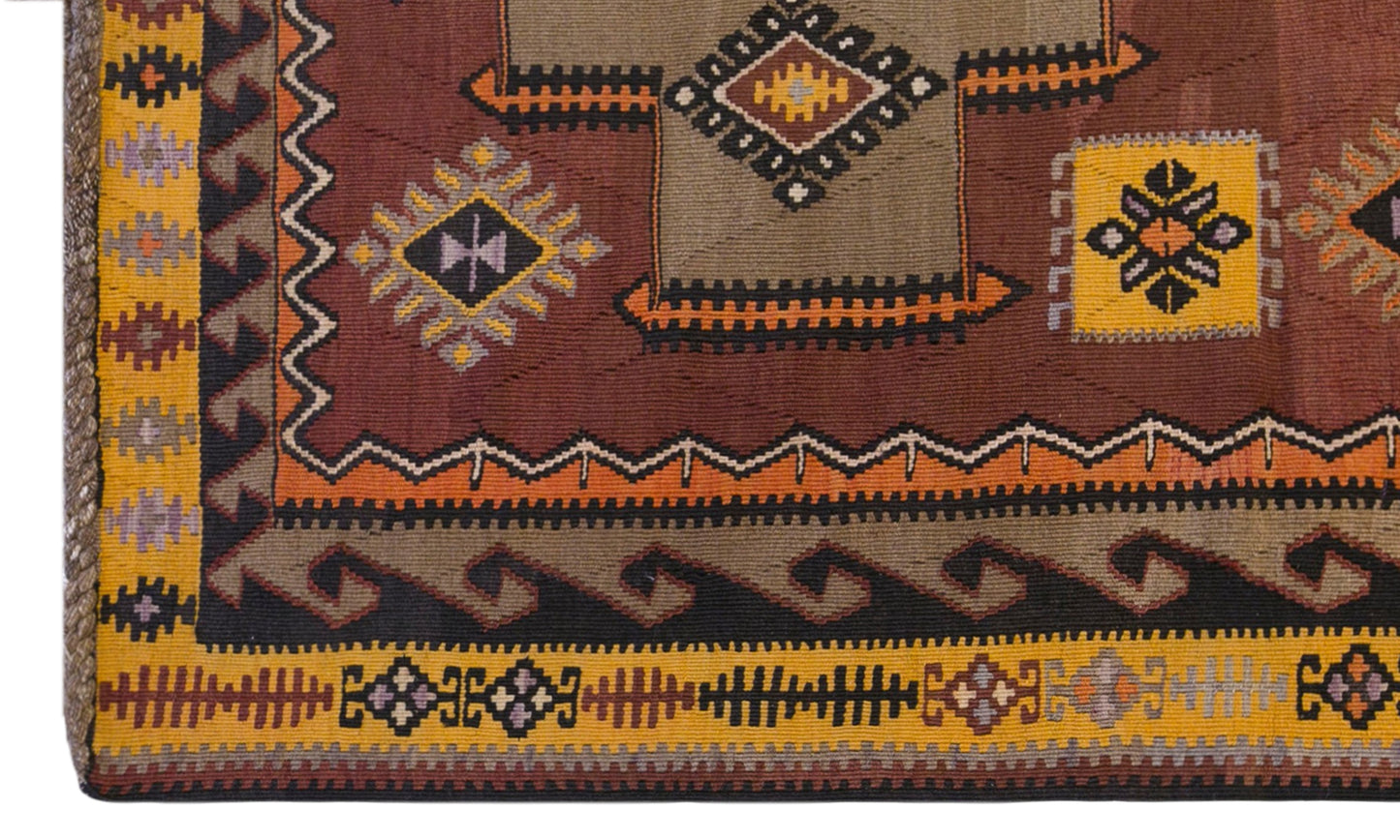 Vintage Turkish Kars Kilim – 155 x 380 cm (5.1 x 12.5 ft)