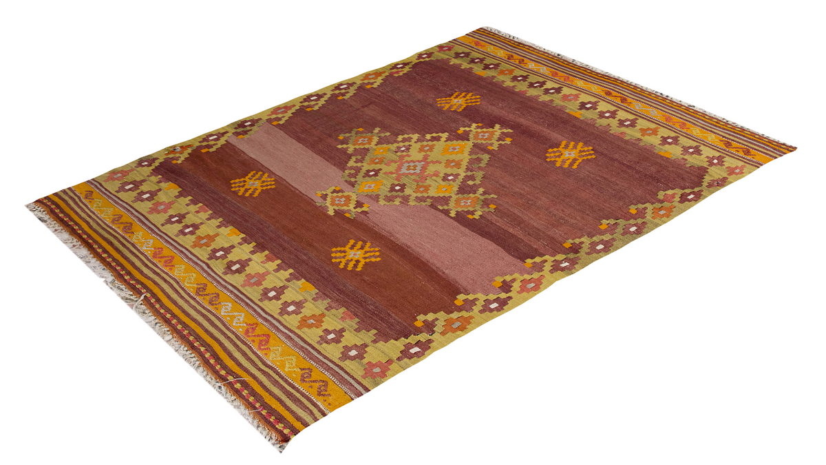 Vintage Turkish Kilim, 107 x 147 cm = 3.6 x 4.9 ft