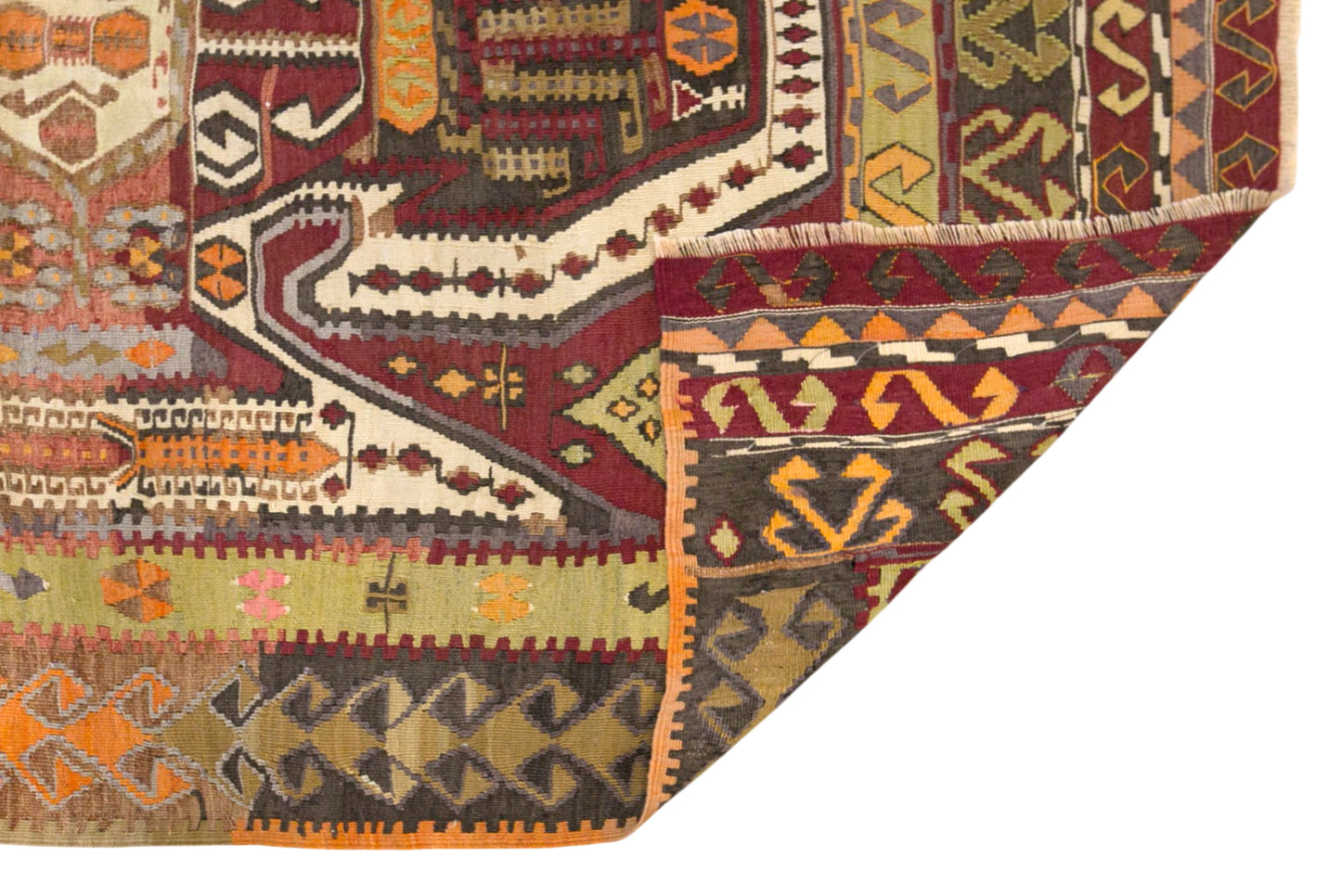 Vintage Turkish Kilim Rug, 4.7 x 6.7 ft, 142 x 205 cm, Handwoven Wool Kilim