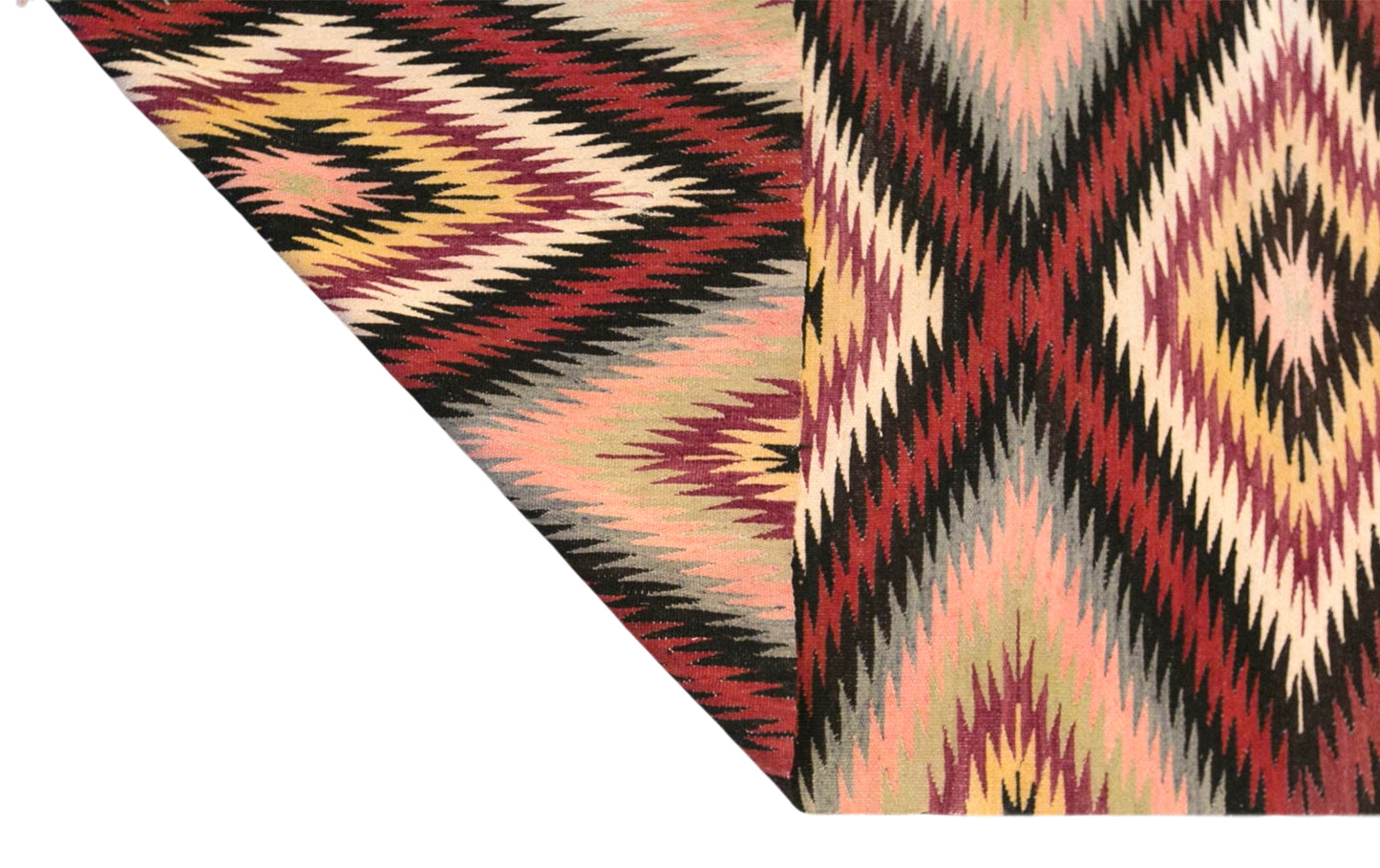 Vintage Turkish Kilim Rug, 5.1 x 7.3 ft, 156 x 222 cm, Handwoven Wool Kilim