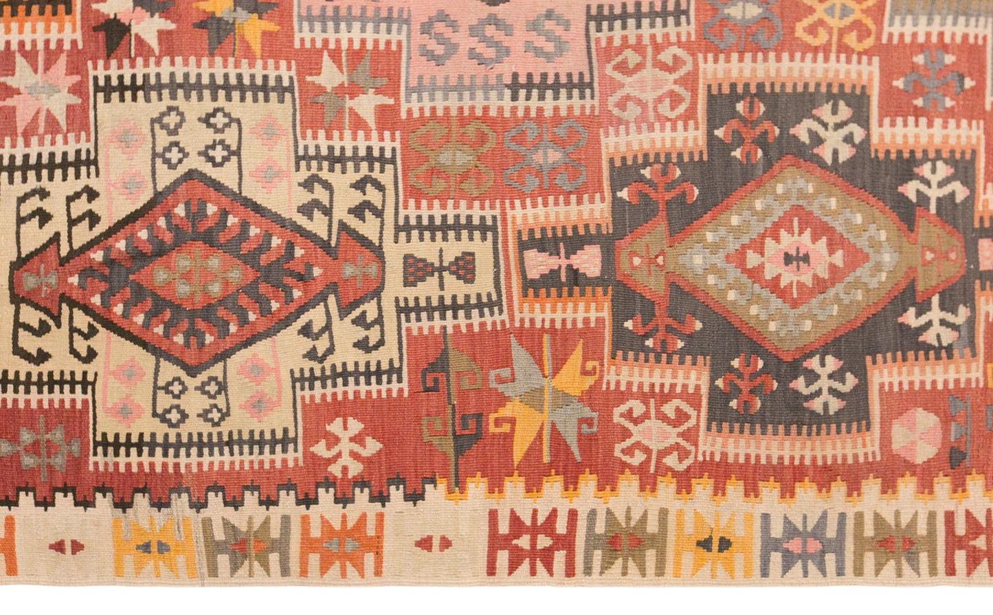 Vintage Turkish Kilim Rug, 5.5 x 9.8 ft, 168 x 300 cm, Handwoven Wool Kilim