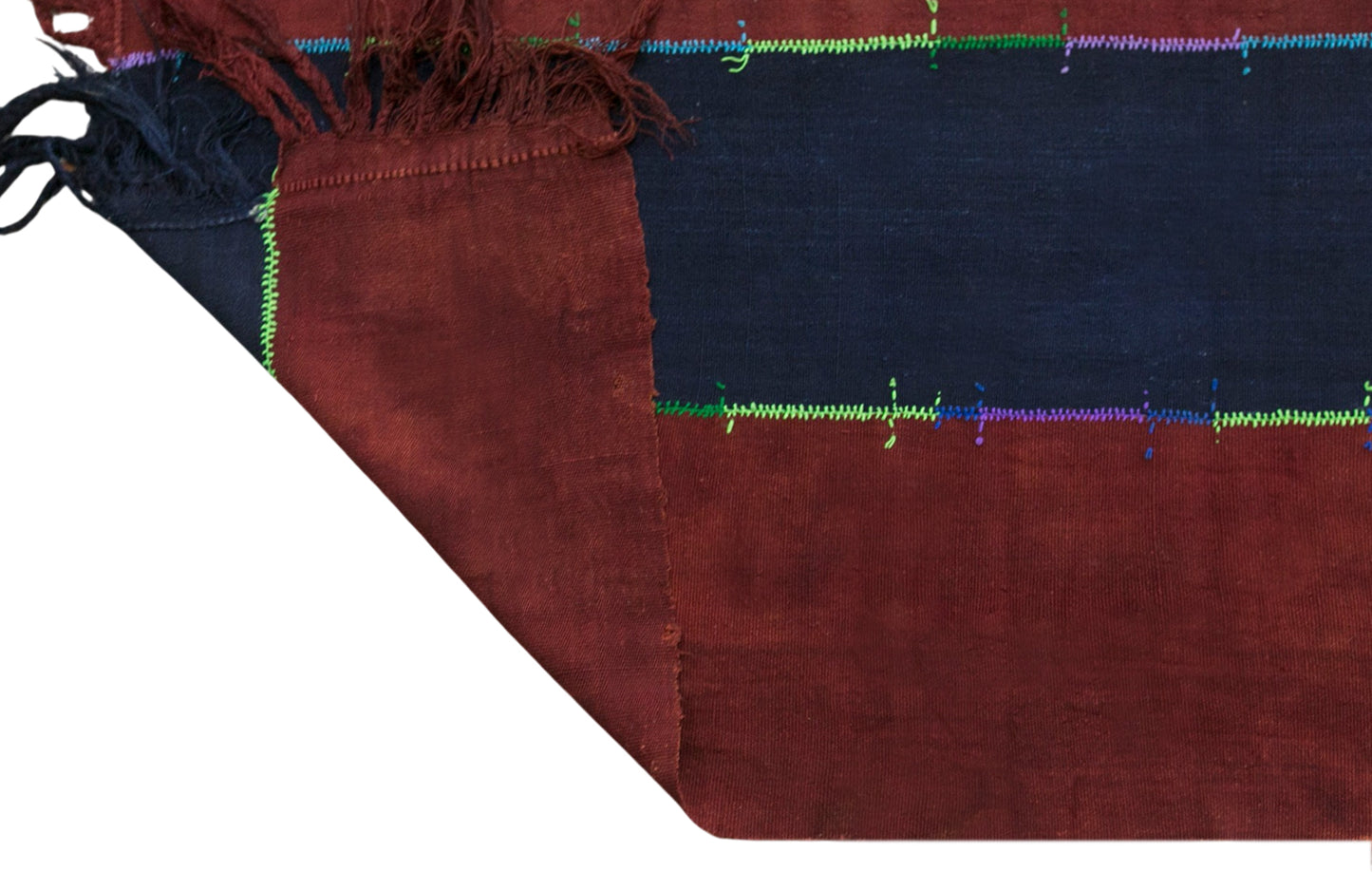 Vintage Turkish Kilim Rug, 5 x 10 ft, Handwoven Wool Striped Anatolian Rug