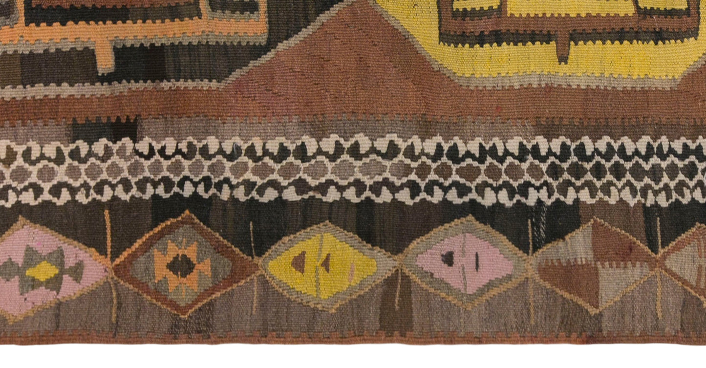 Vintage Turkish Kilim Runner – 150 x 385 cm (4.9 x 12.6 ft)