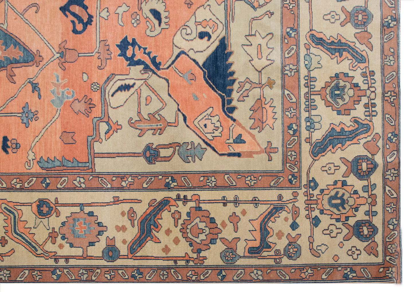 Vintage Turkish Oushak Rug 360x410 cm (11.8x13.5 ft)
