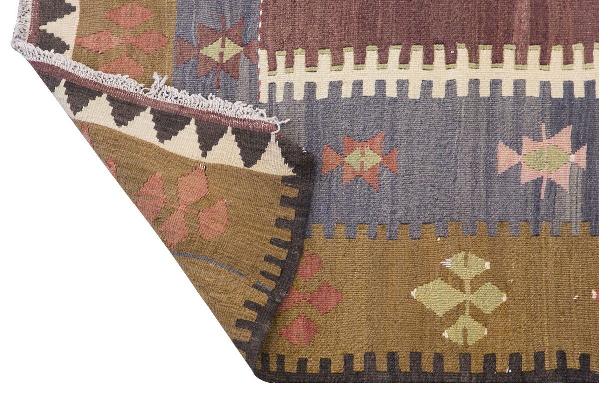 Vintage Turkish Rug, 3.11 x 6.10 ft, 120 x 210 cm