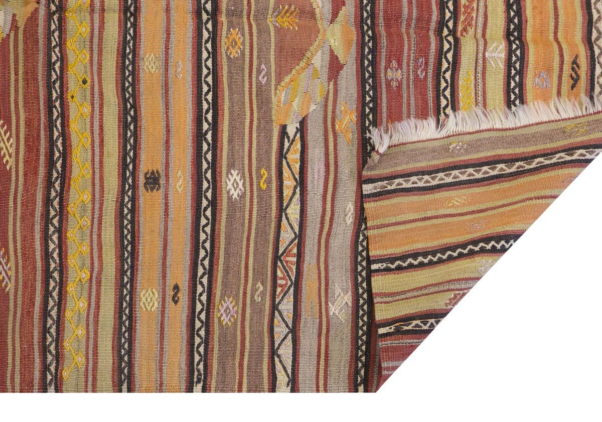 Vintage Turkish Rug, 3.11 x 6.8 ft, 120 x 204 cm