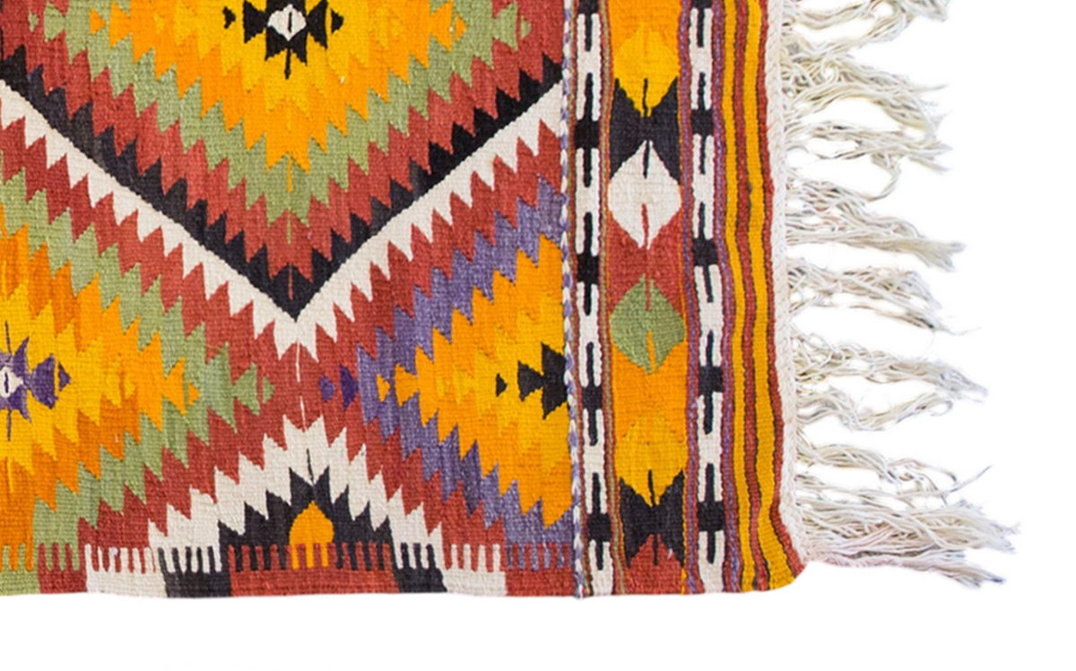 Vintage Turkish Rug, 3.5 x 4.8 ft Rug, 105 x 143 cm