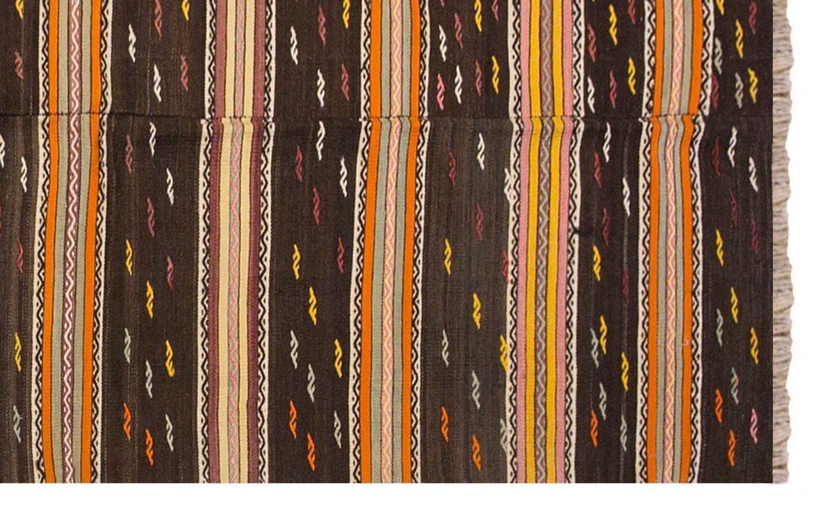 Vintage Turkish Rug, 3.5 x 7.1 ft, 105 x 216 cm