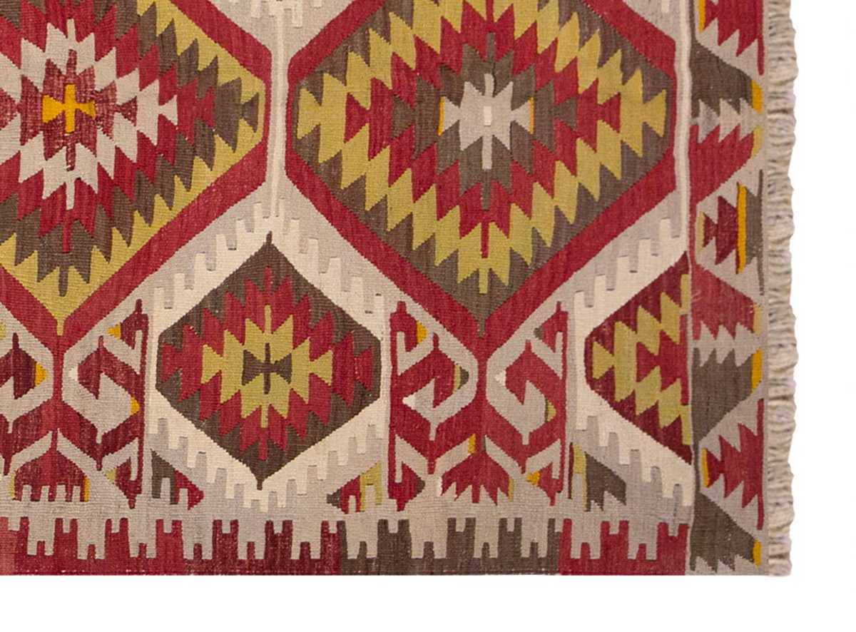 Vintage Turkish Rug, 4.1 x 6.2 ft Rug, 125 x 190 cm
