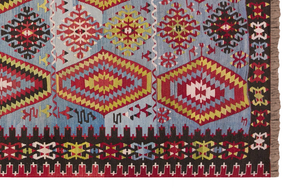 Vintage Turkish Rug, 4.11 x 7.6 ft, 150 x 231 cm