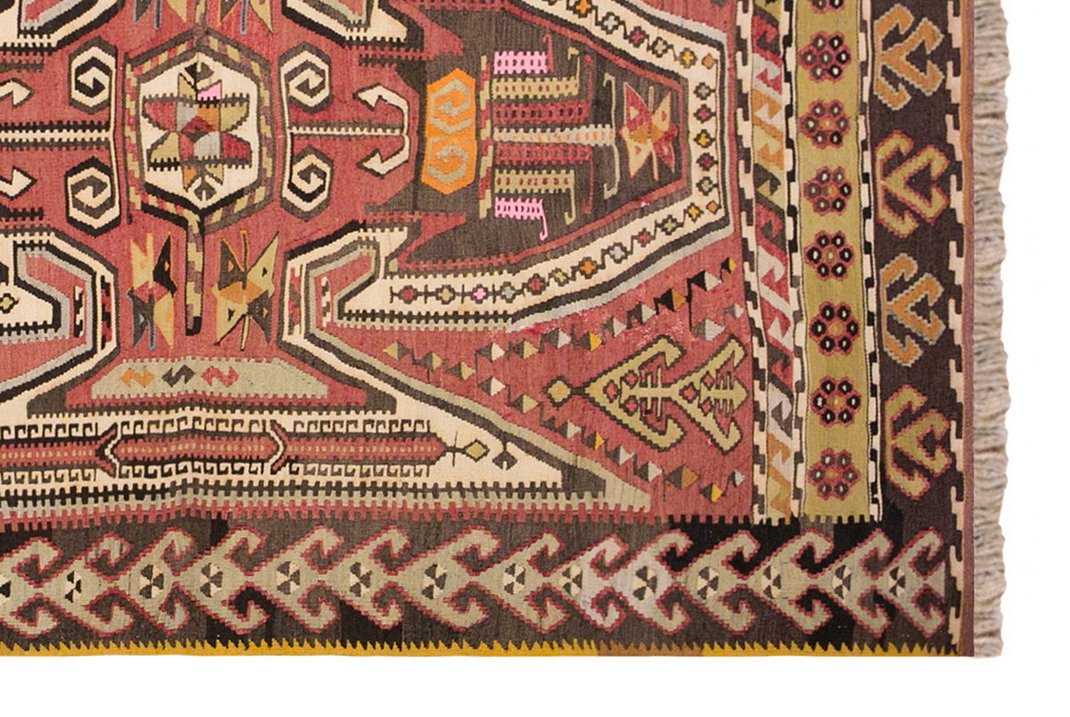 Vintage Turkish Rug, 5.4 x 7.4 ft Rug, 163 x 226 cm