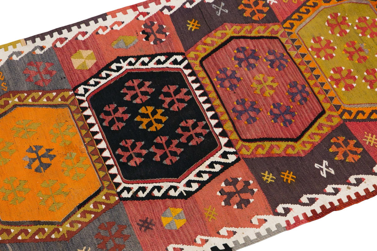 Vintage Turkish Runner, 2.11 x 8.6 ft Rug, 90 x 261 cm