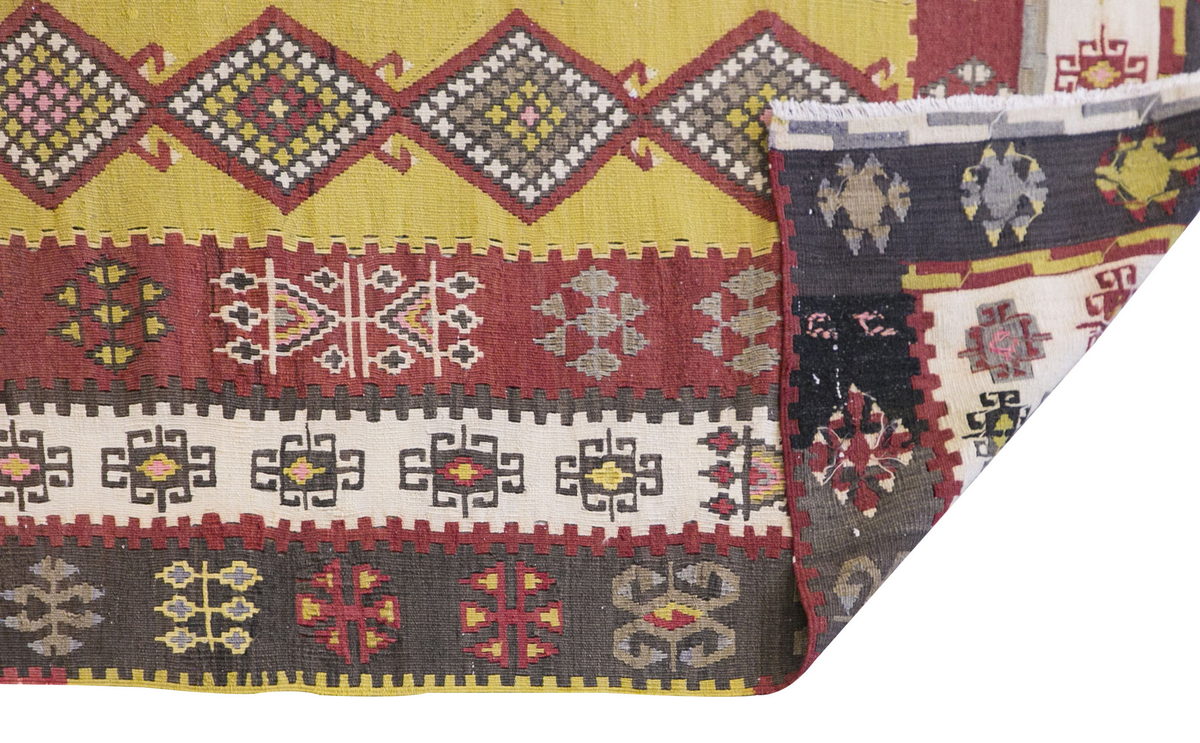 Vintage Turkish Runner Rug, 3.5 x 14.10 ft Rug, 106 x 454 cm