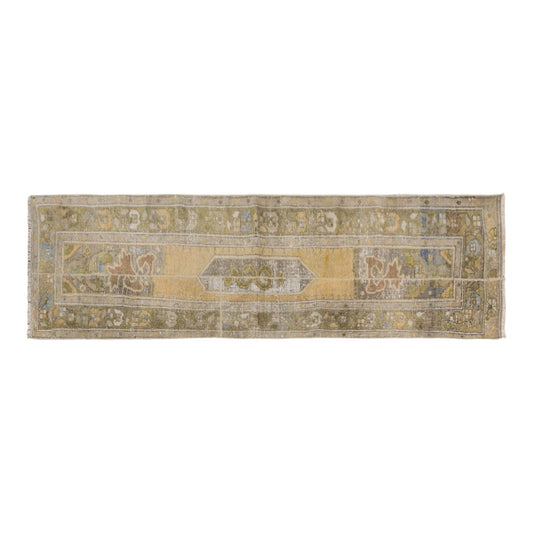 1'11" x 6'6" | 58 x 200 cm, Small Vintage Hallway Rug, 1960s Turkish Muted Color Rug
