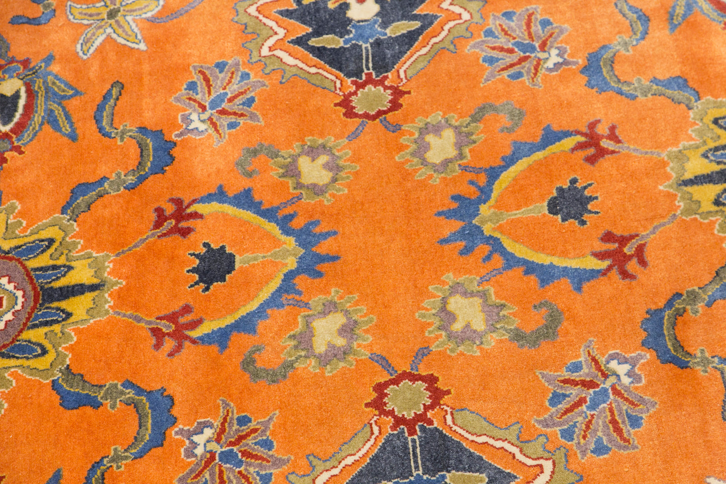 10 Year Old Handmade Wool Carpet, 10.2 x 12.1 ft (310 x 370 cm)