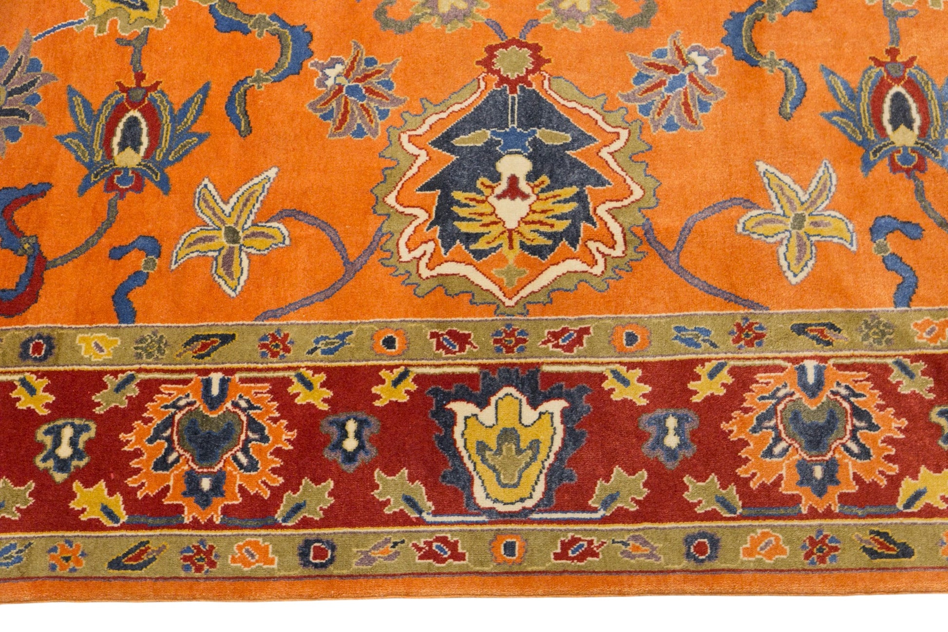 10 Year Old Handmade Wool Carpet, 10.2 x 12.1 ft (310 x 370 cm)