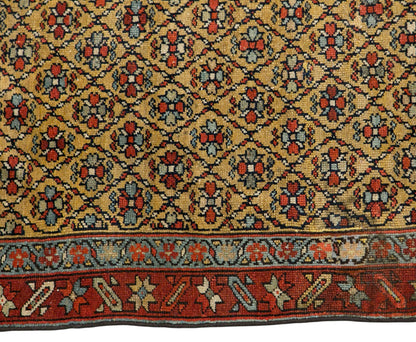 100+ Year Old Antique Rug, 3.3 x 5.7 ft (102 x 175 cm)