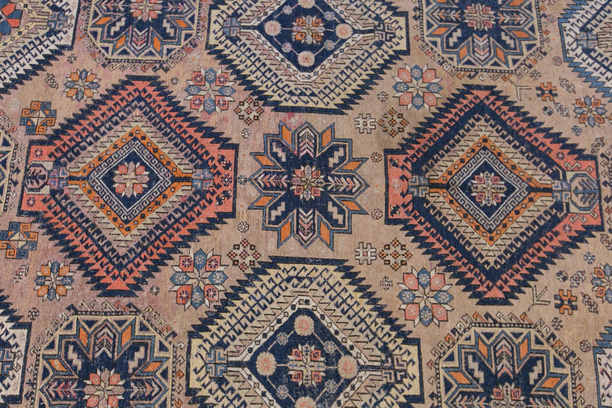 100+ Year Old Caucasian Soumak Rug,  225 x 315 cm | 7.4 x 10.4 ft