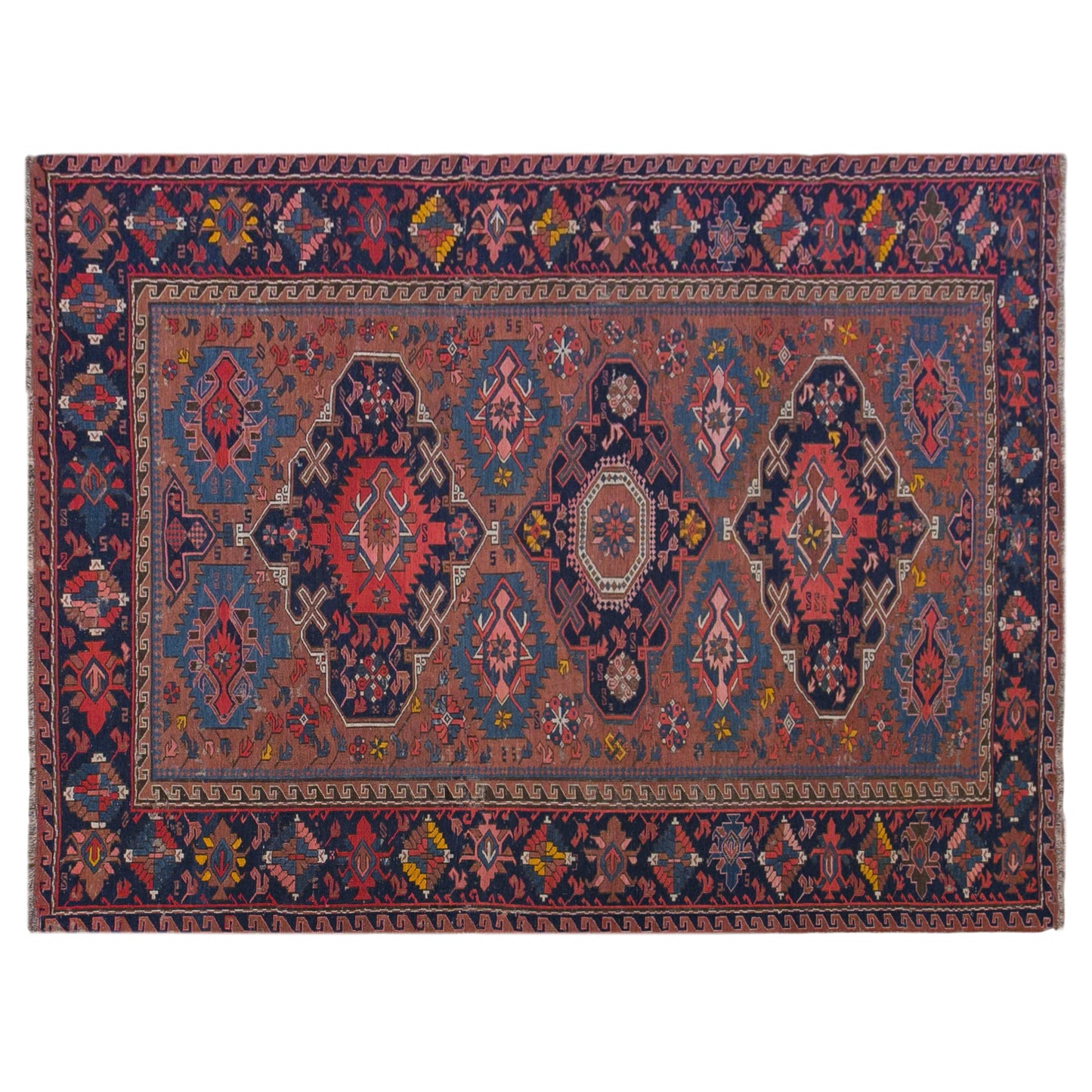 100+ Year Old Soumak Rug, 156 x 210 cm, 5'1" x 6'11"