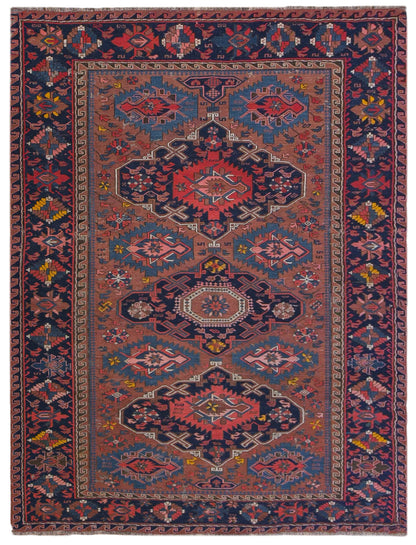 100+ Year Old Soumak Rug, 156 x 210 cm, 5'1" x 6'11"