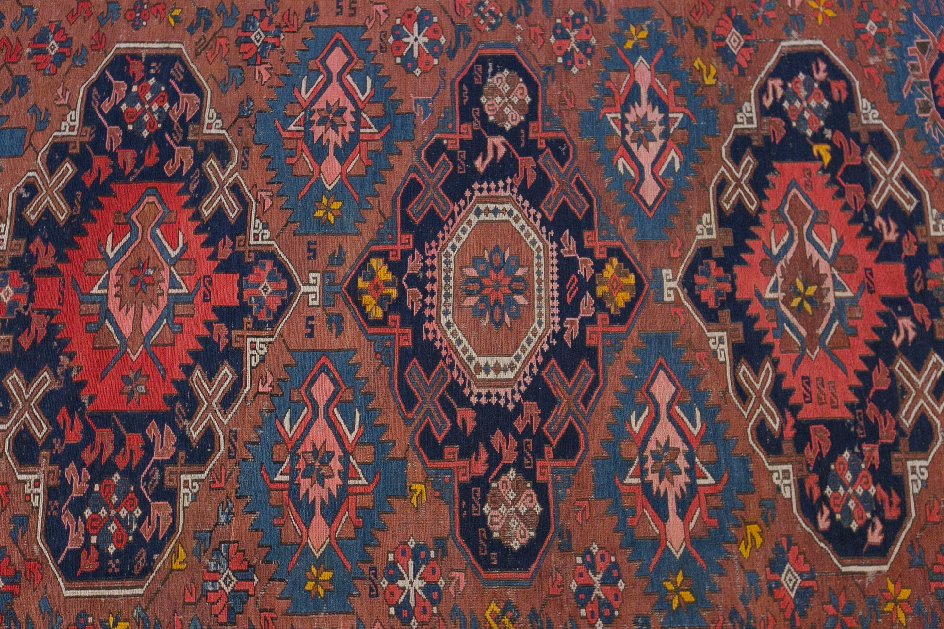 100+ Year Old Soumak Rug, 156 x 210 cm, 5'1" x 6'11"