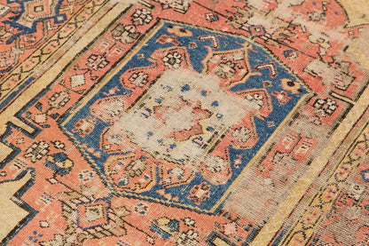 100-Year-Old Antique Oushak Runner Rug, 3'7" x 16'3" (110 x 495 cm)