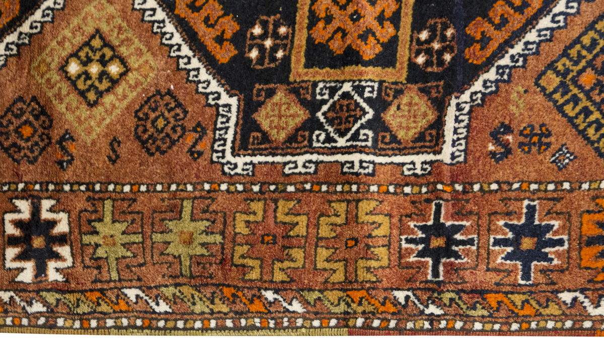 100 years old Malatya Runner Rug 3'4" x 11'4" feet 102 x 346 cm