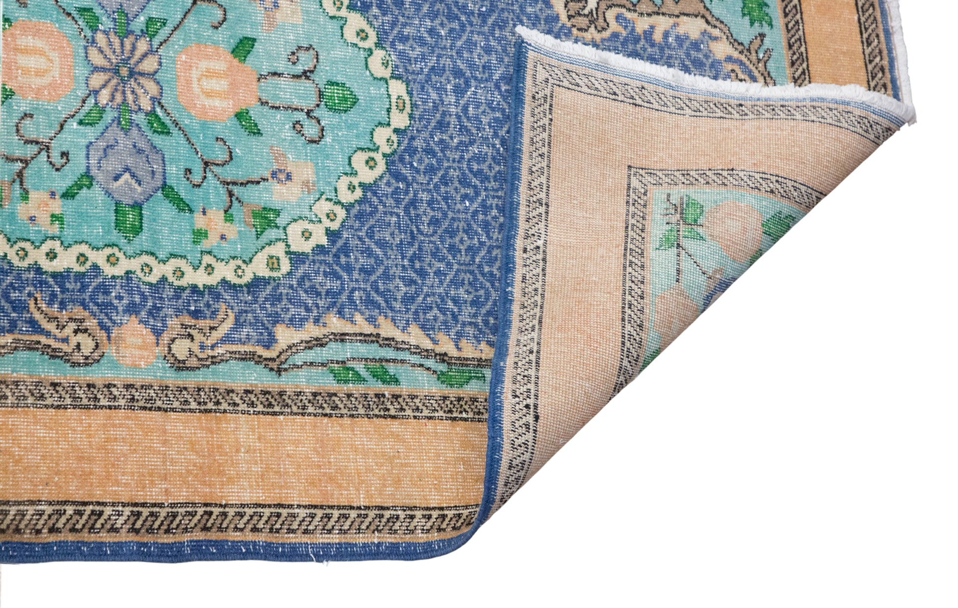 120x218 cm (3.9x7.2 ft) Vintage Oushak Rug